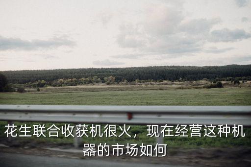 花生聯合收獲機很火，現在經營這種機器的市場如何