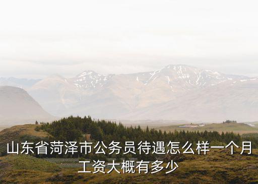 山東省菏澤市公務員待遇怎么樣一個月工資大概有多少