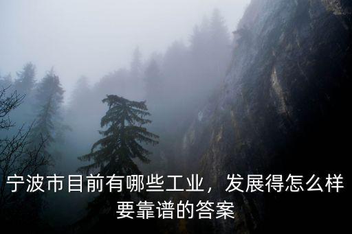 寧波市寧波市工業(yè)怎么樣有多少個鎮(zhèn),寧波市目前有哪些工業(yè)