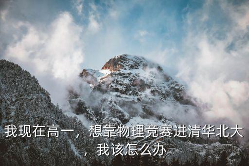 我現在高一，想靠物理競賽進清華北大，我該怎么辦