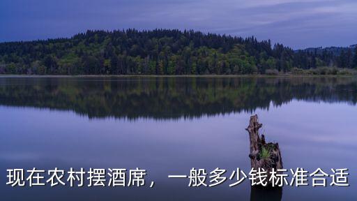 現在農村擺酒席，一般多少錢標準合適