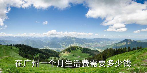 在廣州一個(gè)月生活費(fèi)需要多少錢