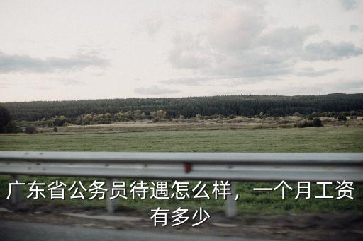廣東省公務員待遇怎么樣，一個月工資有多少