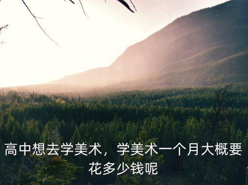 杭州學美工要多少錢,高中學美術要多少錢