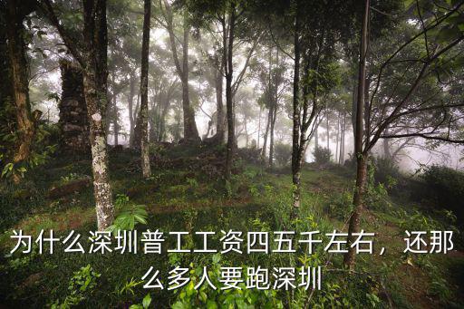 深圳底薪一個月多少錢,還那么多人要跑深圳