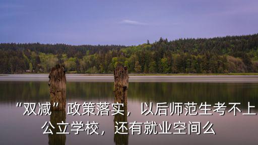 “雙減”政策落實，以后師范生考不上公立學校，還有就業空間么