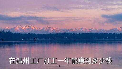 浙江八個(gè)人小工廠一年能賺多少錢,一年一般可以掙多少錢