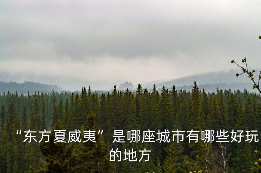 “東方夏威夷”是哪座城市有哪些好玩的地方