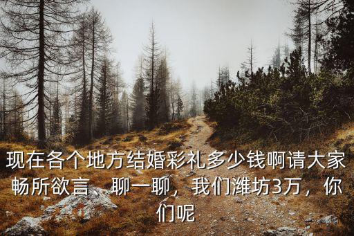 現在各個地方結婚彩禮多少錢啊請大家暢所欲言、聊一聊，我們濰坊3萬，你們呢