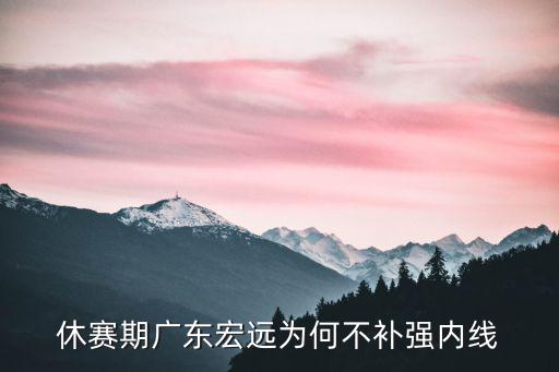休賽期廣東宏遠為何不補強內線