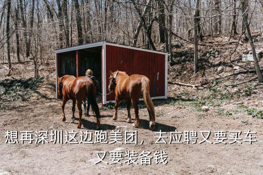 想再深圳這邊跑美團，去應聘又要買車又要裝備錢