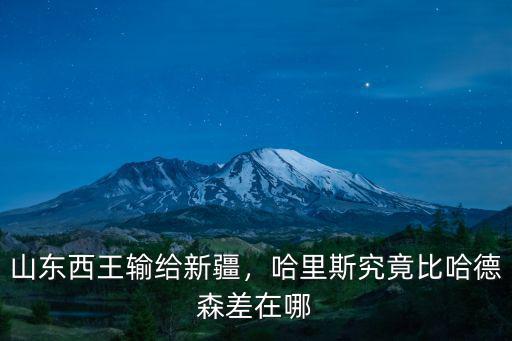 山東西王輸給新疆，哈里斯究竟比哈德森差在哪