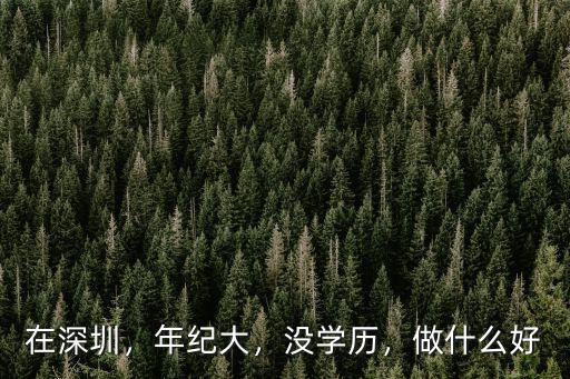 在深圳做家政工作怎么樣,四十歲女人在深圳好找工作嗎