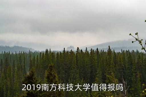 2019南方科技大學(xué)值得報(bào)嗎