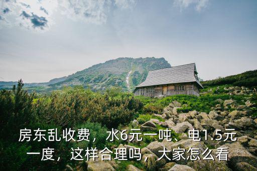 房東亂收費，水6元一噸、電1.5元一度，這樣合理嗎，大家怎么看