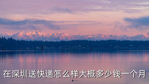 在深圳送快遞怎么樣大概多少錢一個月