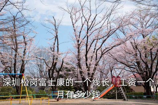 深圳松崗富士康的一個線長，工資一個月有多少錢
