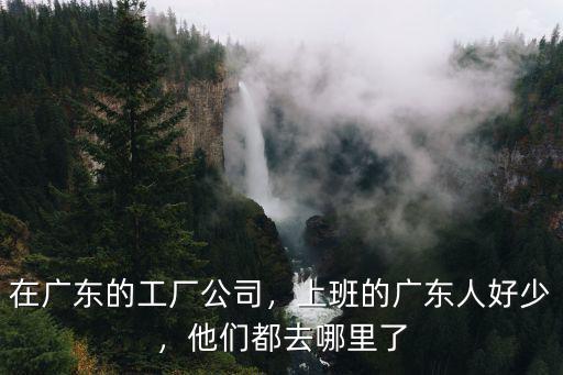 在廣東的工廠公司，上班的廣東人好少，他們都去哪里了