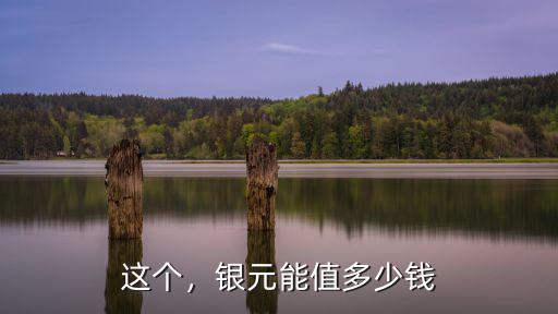 這個，銀元能值多少錢