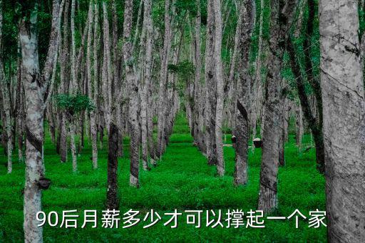 90后月薪多少才可以撐起一個家