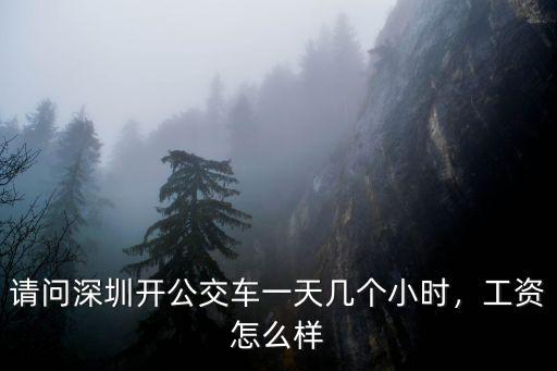 請問深圳開公交車一天幾個小時，工資怎么樣