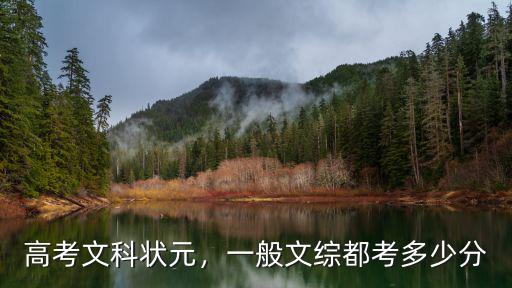 高考文科狀元，一般文綜都考多少分