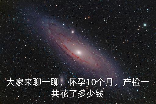 大家來聊一聊，懷孕10個月，產檢一共花了多少錢