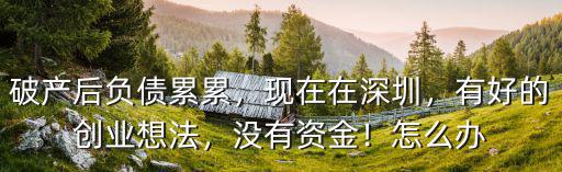 深圳創(chuàng)業(yè)資金沒(méi)錢怎么辦,在深圳創(chuàng)業(yè)資金不夠怎么辦