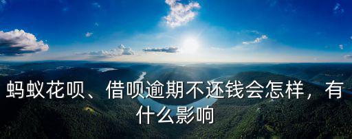 螞蟻花唄、借唄逾期不還錢會(huì)怎樣，有什么影響