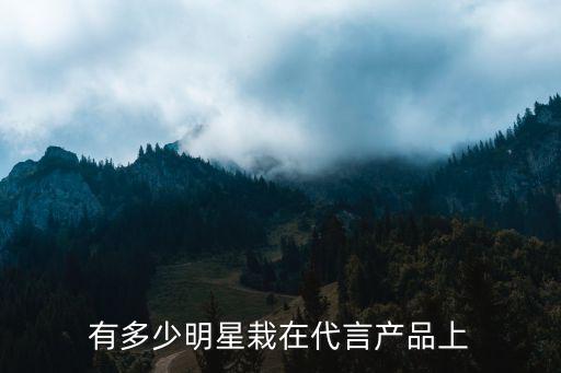 有多少明星栽在代言產(chǎn)品上