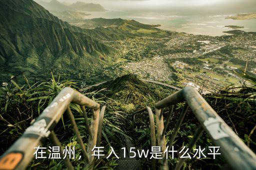 在溫州，年入15w是什么水平