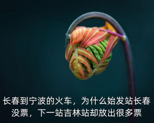 寧波到長春都經(jīng)過多少站,為什么始發(fā)站長春沒票