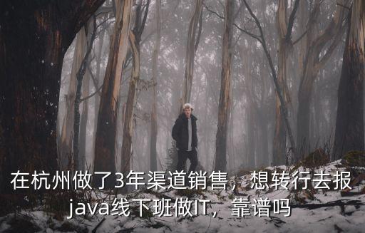 在杭州做了3年渠道銷售，想轉行去報java線下班做IT，靠譜嗎