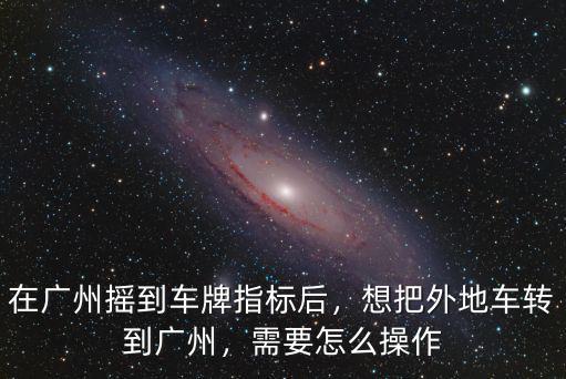 廣州指標審核通過后還怎么操作,在廣州搖到車牌指標后