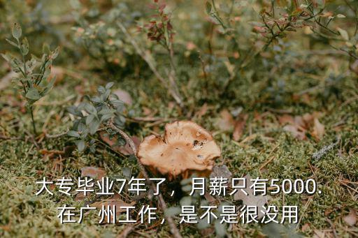 大專畢業(yè)7年了，月薪只有5000.在廣州工作，是不是很沒用