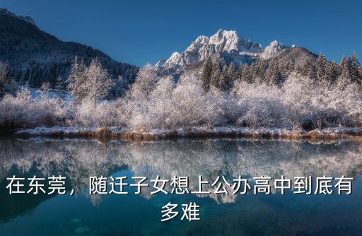 外地人怎么進東莞公辦學校,在東莞如何申請讀公辦學校
