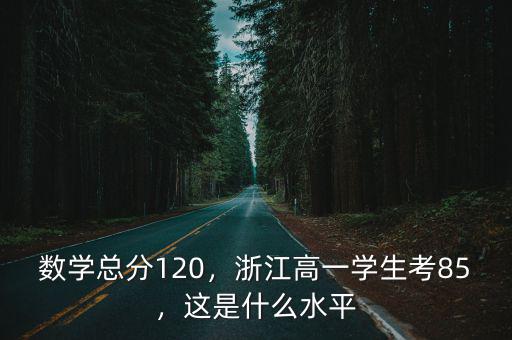 數學總分120，浙江高一學生考85，這是什么水平