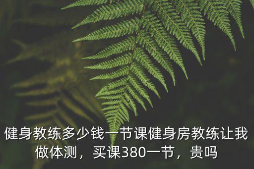 健身教練多少錢一節(jié)課健身房教練讓我做體測，買課380一節(jié)，貴嗎