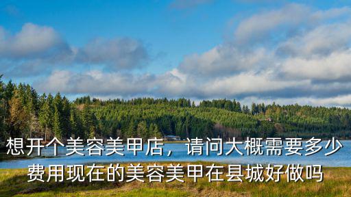 想開個美容美甲店，請問大概需要多少費(fèi)用現(xiàn)在的美容美甲在縣城好做嗎