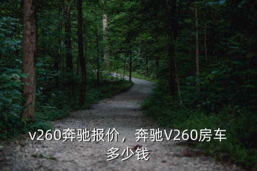棗莊奔馳房車多少錢,奔馳V260房車多少錢