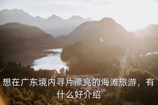 想在廣東境內尋片漂亮的海灘旅游，有什么好介紹