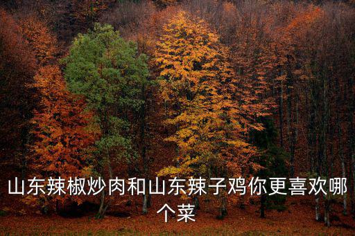 山東辣椒炒肉和山東辣子雞你更喜歡哪個(gè)菜