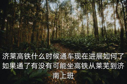 濟萊高鐵什么時候通車現在進展如何了如果通了有沒有可能坐高鐵從萊蕪到濟南上班