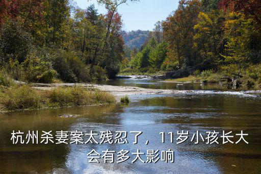 杭州殺妻案太殘忍了，11歲小孩長大會有多大影響