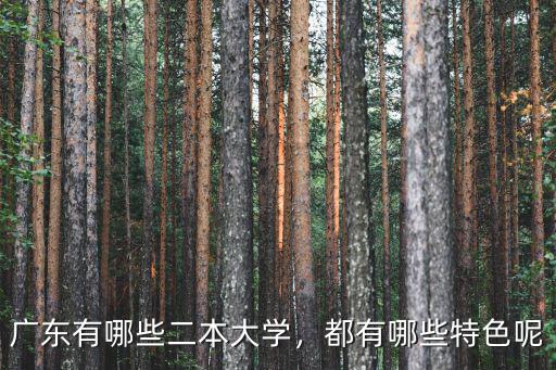 廣東有哪些二本大學(xué)，都有哪些特色呢