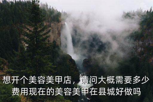 想開個美容美甲店，請問大概需要多少費用現在的美容美甲在縣城好做嗎