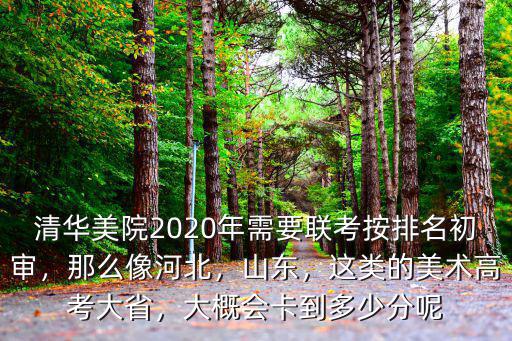 清華美院2020年需要聯考按排名初審，那么像河北，山東，這類的美術高考大省，大概會卡到多少分呢