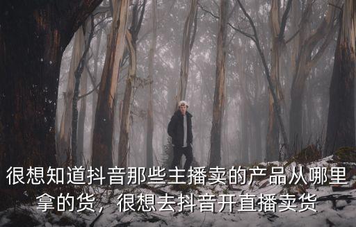 很想知道抖音那些主播賣的產品從哪里拿的貨，很想去抖音開直播賣貨