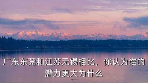 廣東東莞和江蘇無錫相比，你認為誰的潛力更大為什么