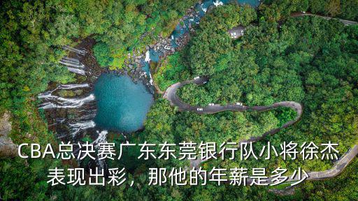 CBA總決賽廣東東莞銀行隊小將徐杰表現出彩，那他的年薪是多少